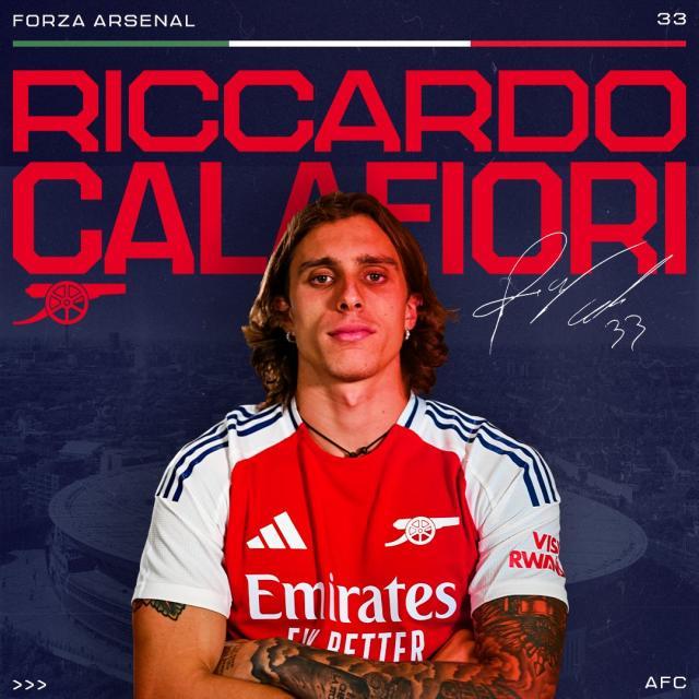 开云体育app下载-阿森纳官方：意大利后卫卡拉菲奥里正式加盟