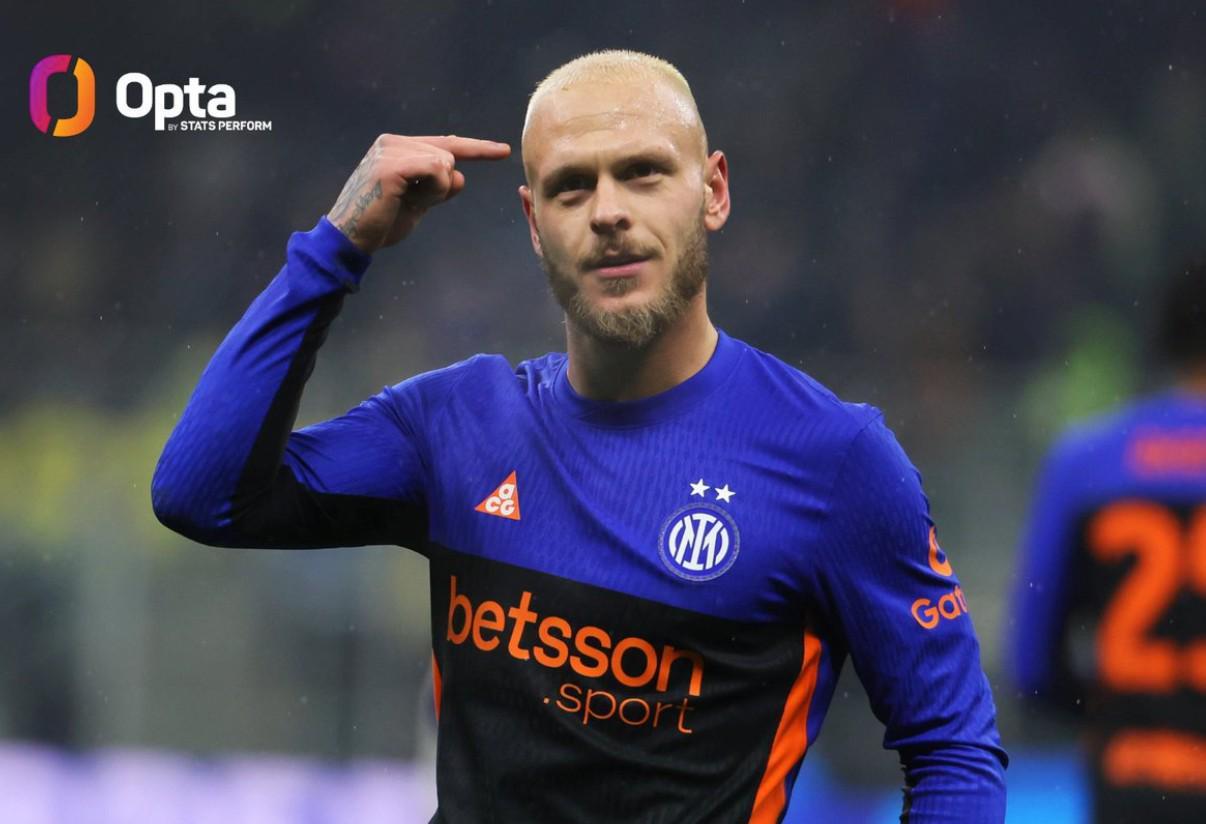 体育app-2射1传，迪马尔科成有统计以来国米首位意甲单场造3球的后卫